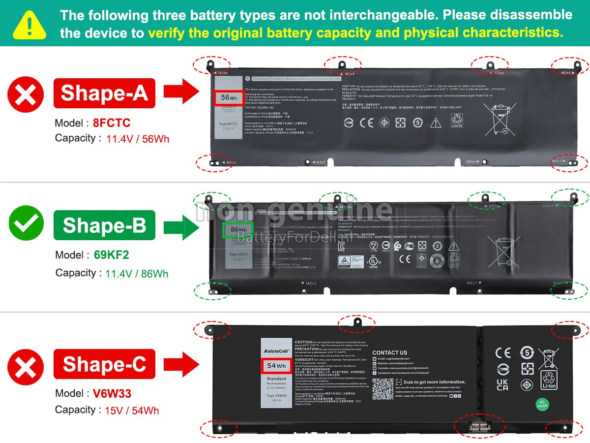 Dell P106F Accu Vervangen