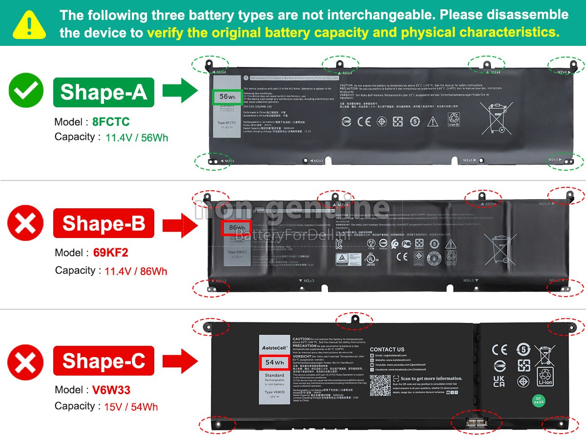 Dell P106F Accu Vervangen