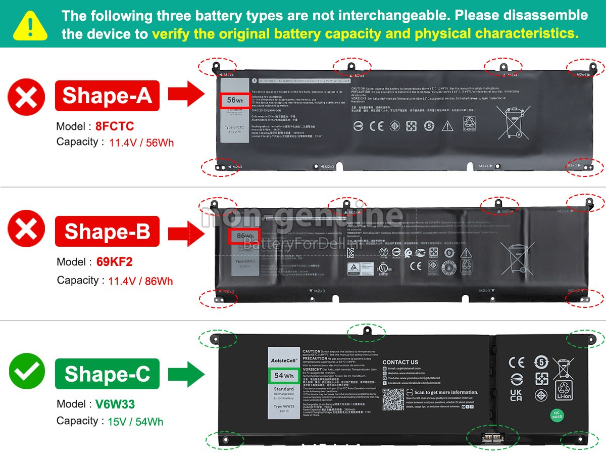 Dell P106F Accu Vervangen